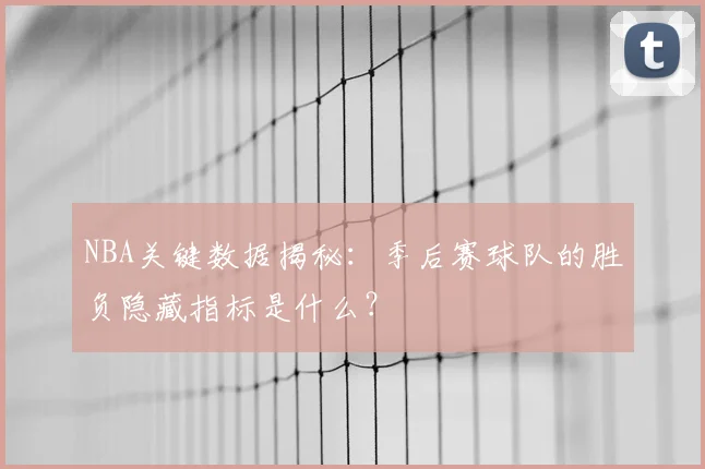 NBA关键数据揭秘：季后赛球队的胜负隐藏指标是什么？